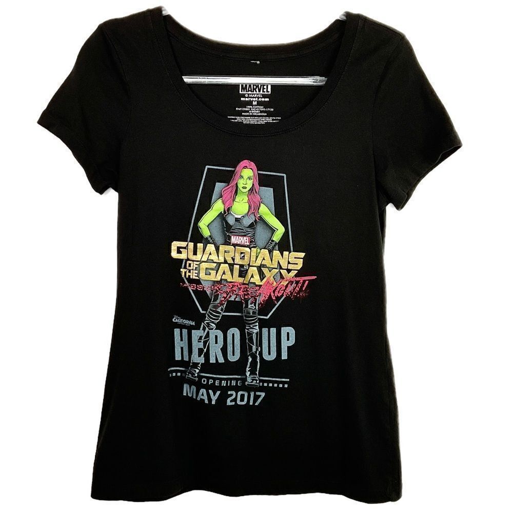 Guardians Of The Galaxy Black 2017 Graphic Disney Marvel T-Shirt Medium